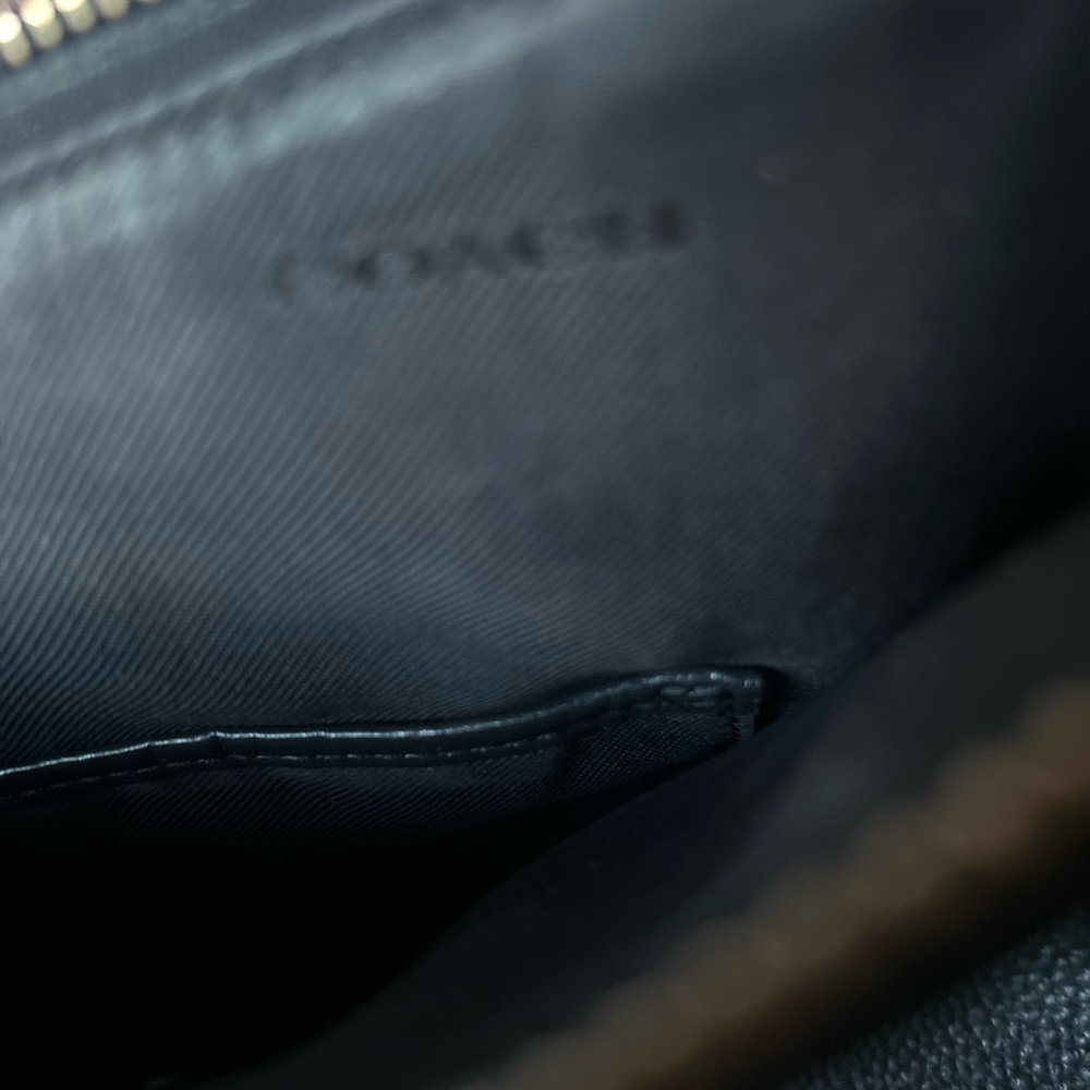Coach Black Pebbled Leather Hobo Shoulder Bag with Tassel - Picture 9 of 12